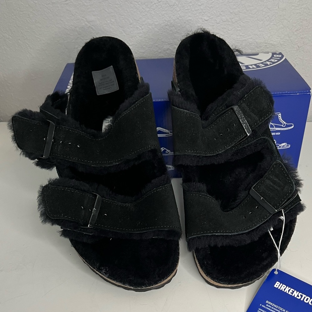 Birkenstock Arizona Fur Black